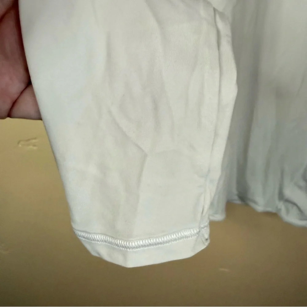 Lululemon Womens Thick Hip Length White‎ Super Soft Long Sleeve Tee Shirt Size 4